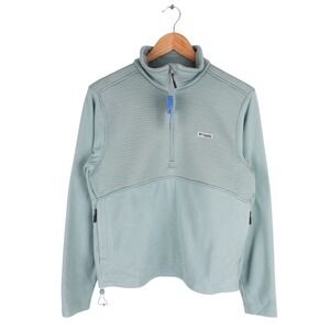 Columbia PFG Quarter Zip Pullover Fleece Light Blue Polyester Women's Size M